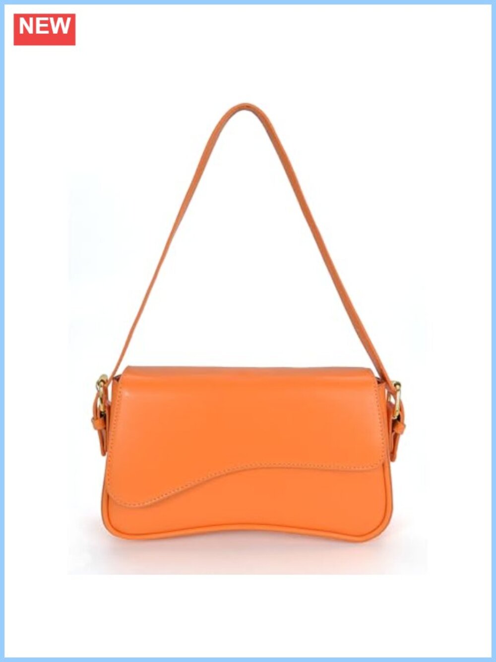 Vegan Leather Hobo Shoulder Bag Y2K Trendy Zipper Clutch 2 Removable Straps